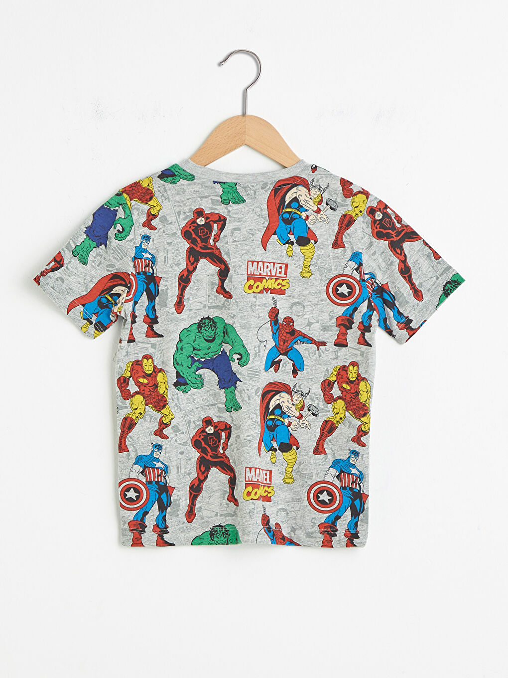 Crew Neck Marvel Licensed Short Sleeve Boy T-Shirt-1