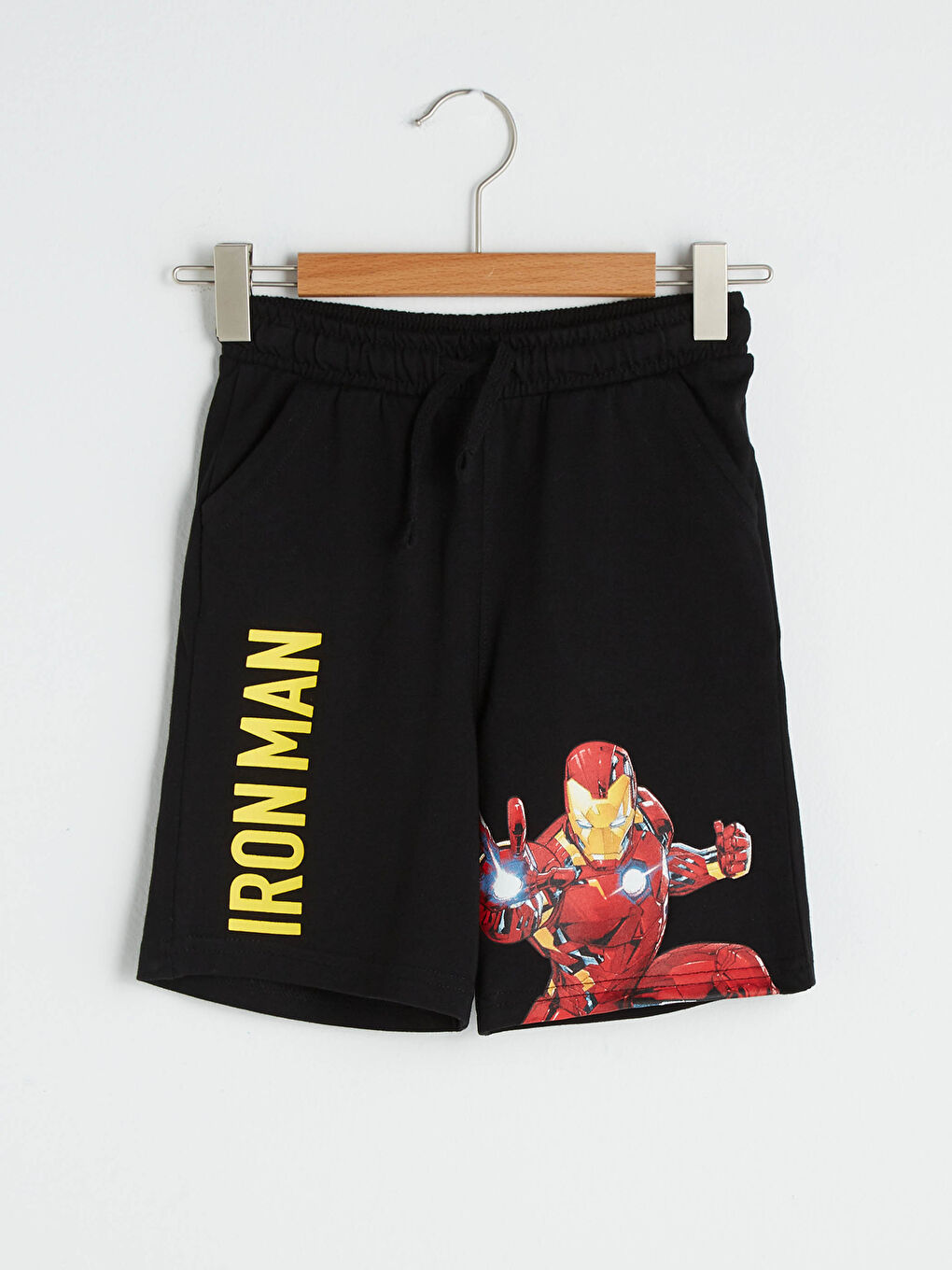 Iron Man Printed Boy Shorts With Elastic Waist-5