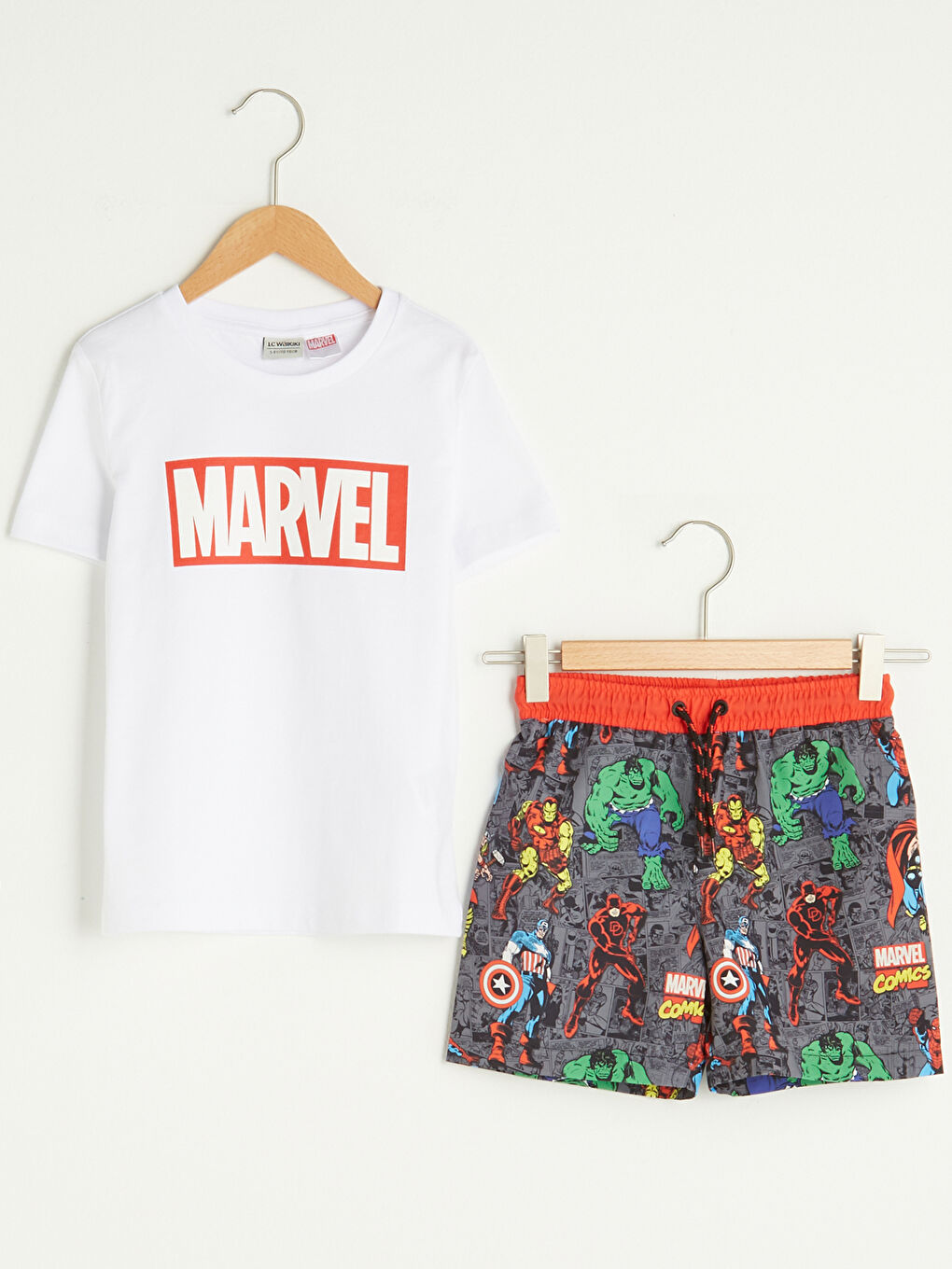 Antrasit Erkek Çocuk Tişört ve Deniz Şortu