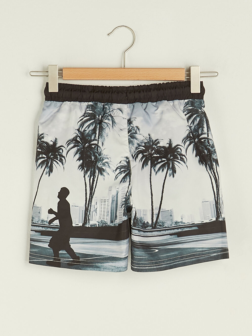 Patterned Quick Drying Boy's Swim Shorts-1
