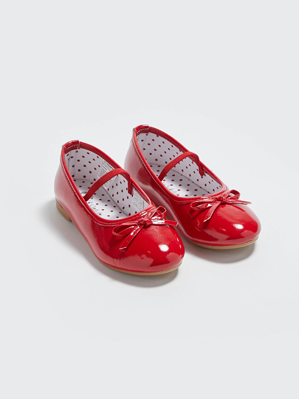 Kırmızı Kız Çocuk Fiyonk Detaylı Babet Ayakkabı