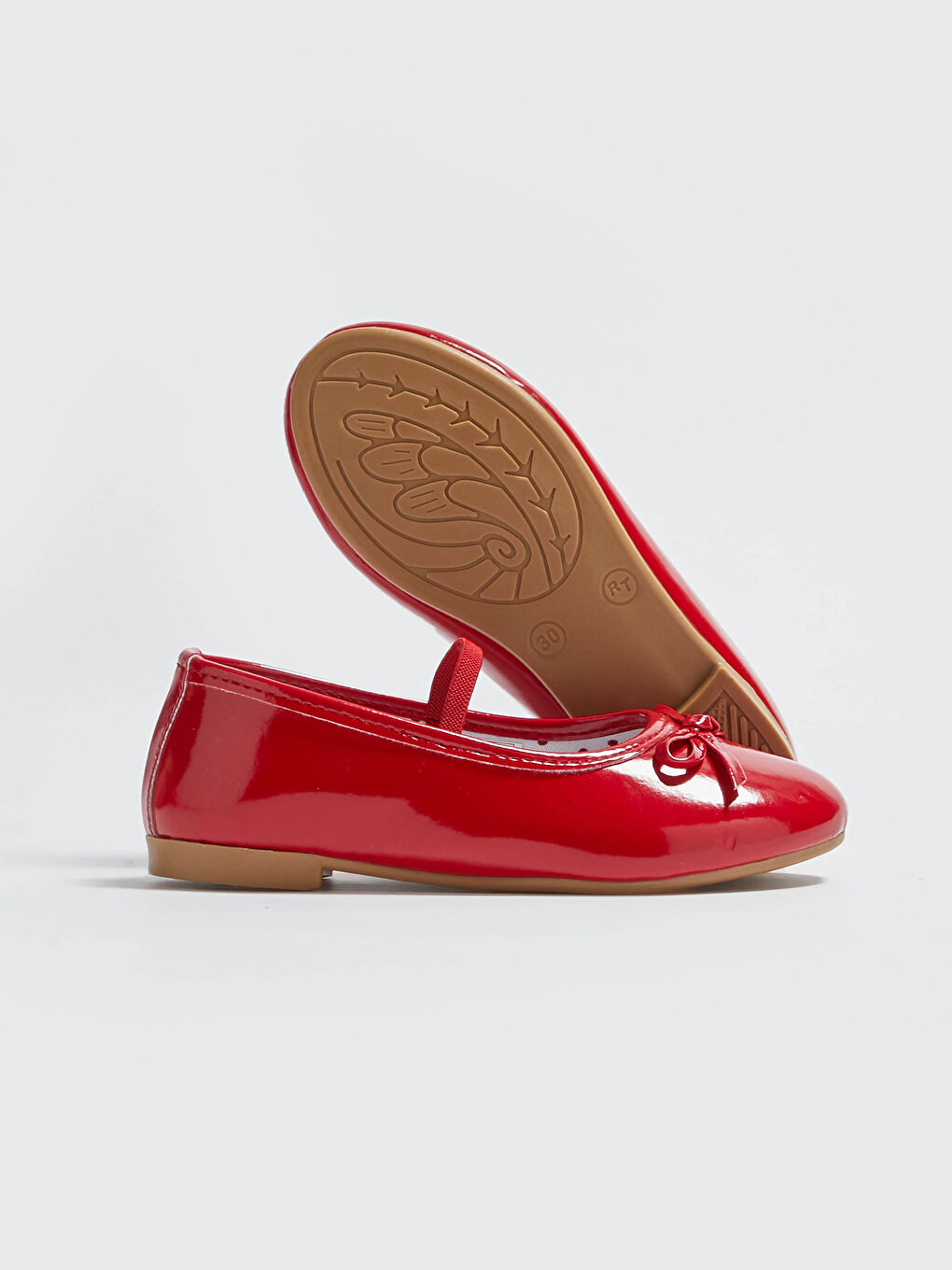 Kırmızı Kız Çocuk Fiyonk Detaylı Babet Ayakkabı-2