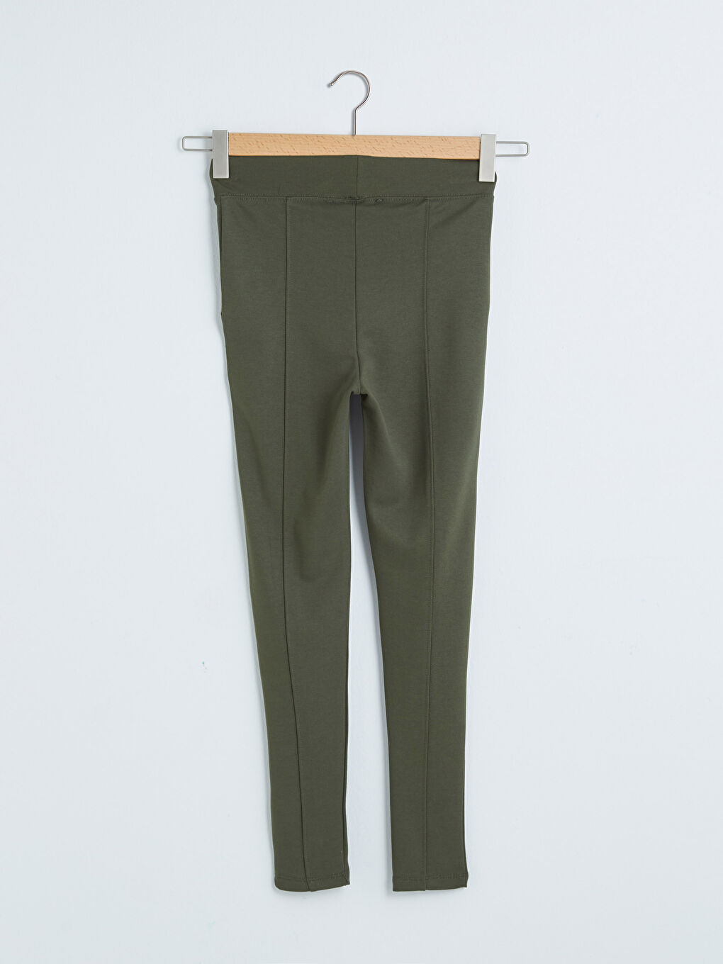 Elasticated Waist Plain Leggings-6