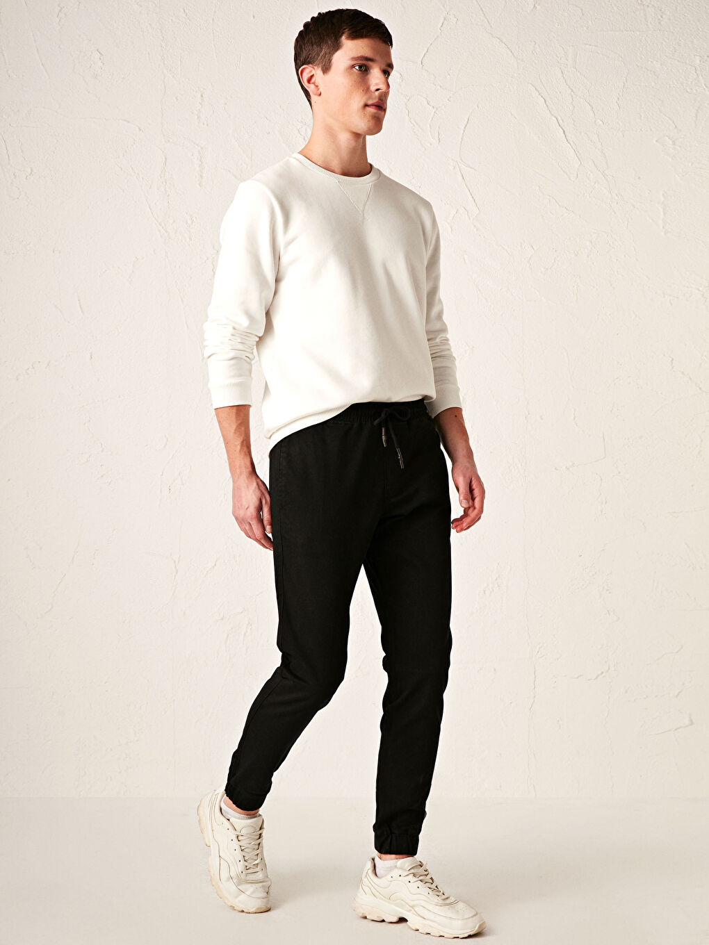 Pantalon en gabardine coupe slim-2