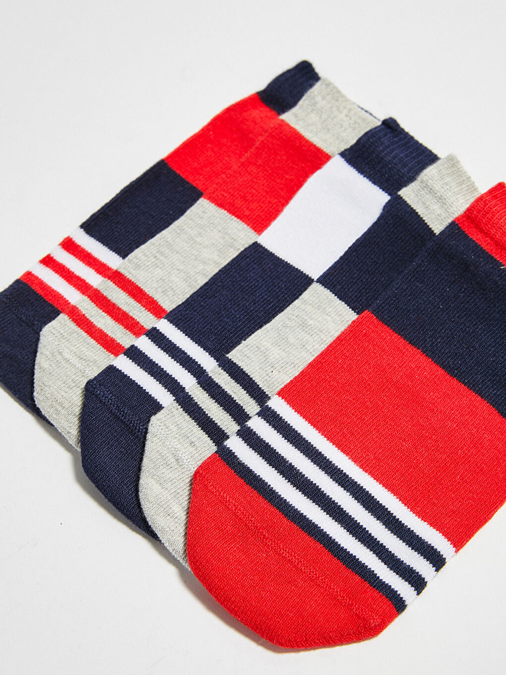 Karışık Çizgili Erkek Çocuk Patik Çorap 5'li-2