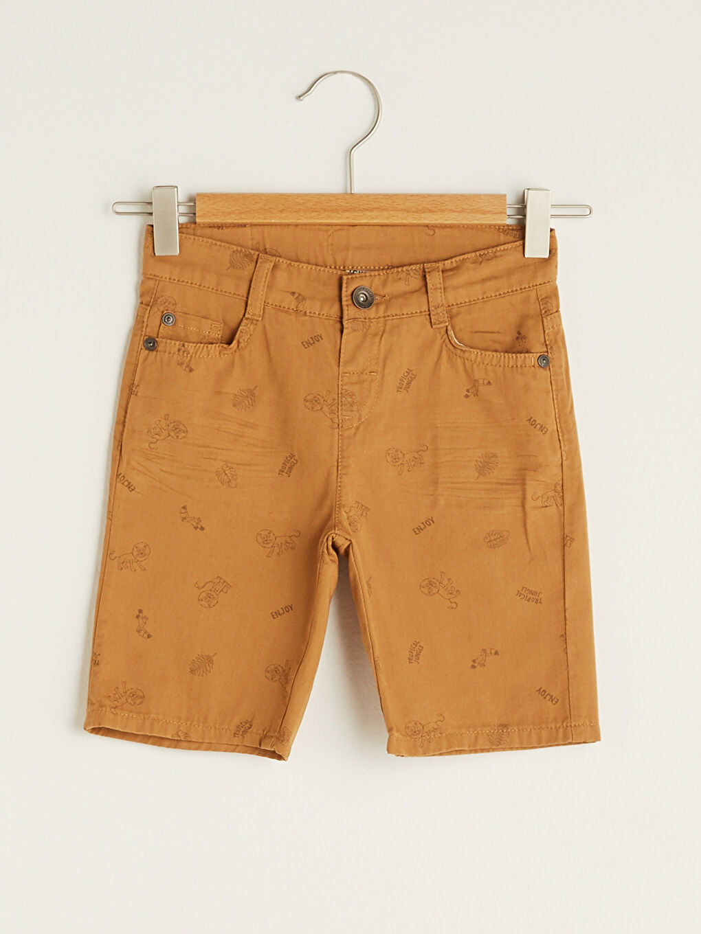 Short Garçon en Gabardine Imprimé