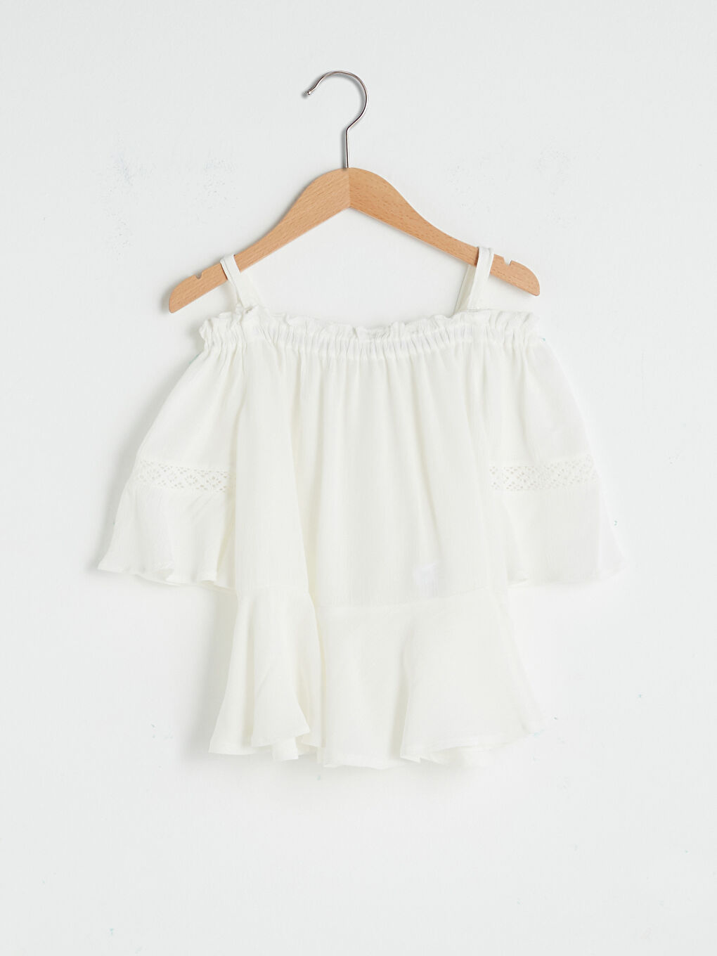 Blouse Basique en Viscose à Épaules Dénudées pour Filles