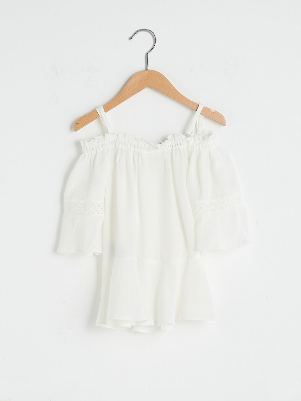 Blouse Basique en Viscose à Épaules Dénudées pour Filles-1