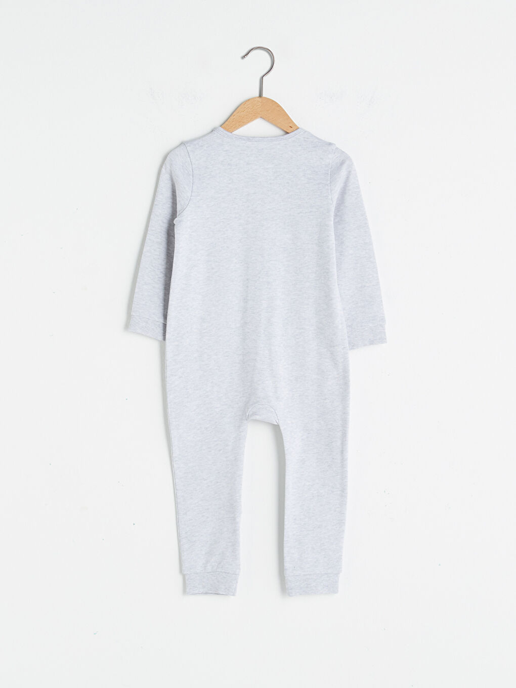 Combinaison Zippée Bébé Fille en Coton Imprimé à Manches Longues et Col Rond-1