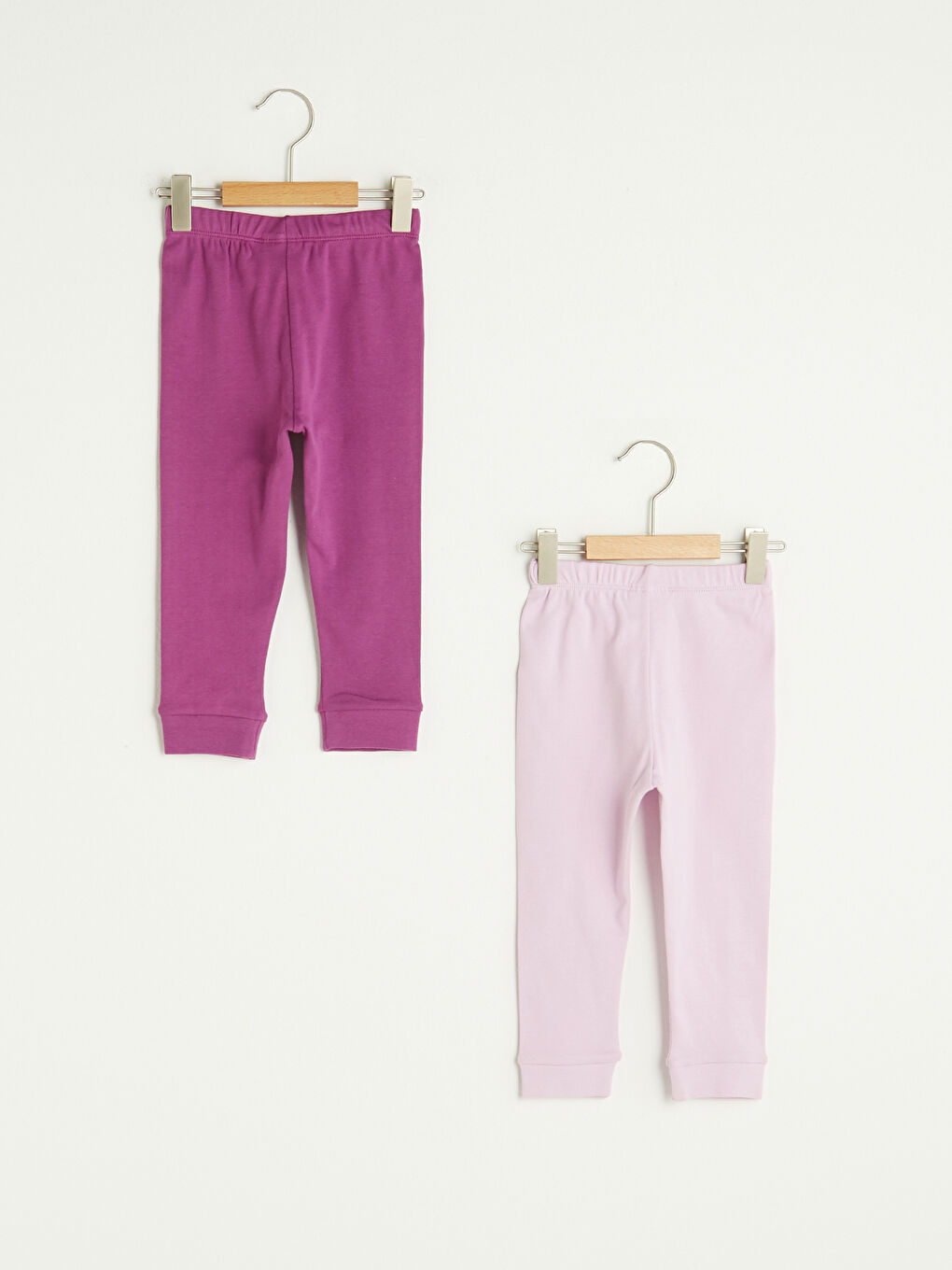 LCW baby Elastic Waist Cotton Baby Girl Pajama Bottoms 2-Pack -S16461Z1-KYY