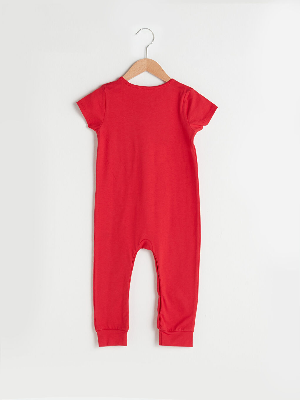 Rundhalsausschnitt Kurzarm Bedruckter Baumwoll-Overall für Baby Mädchen-1