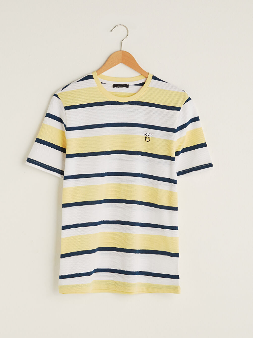 Crew Neck Short Sleeve Striped Jersey Men's T-Shirt-6
