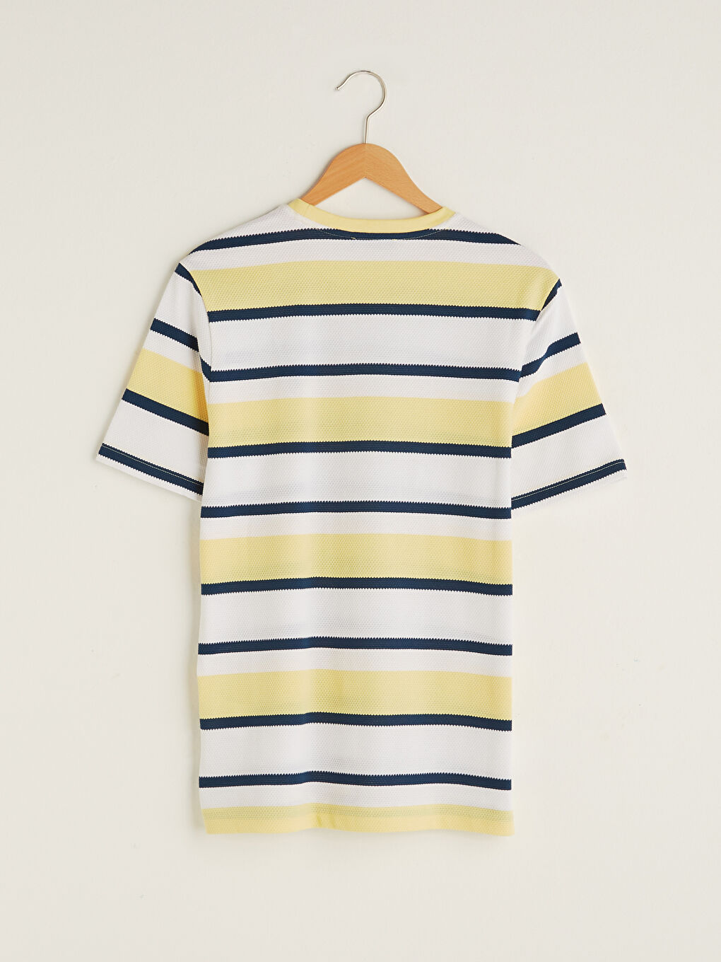 Crew Neck Short Sleeve Striped Jersey Men's T-Shirt-7