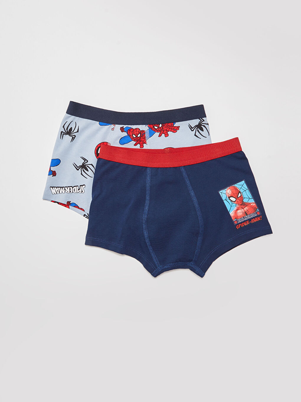 LCW Kids Spider-Man Printed Cotton Boy Boxer with 2 -S16504Z4-LRW