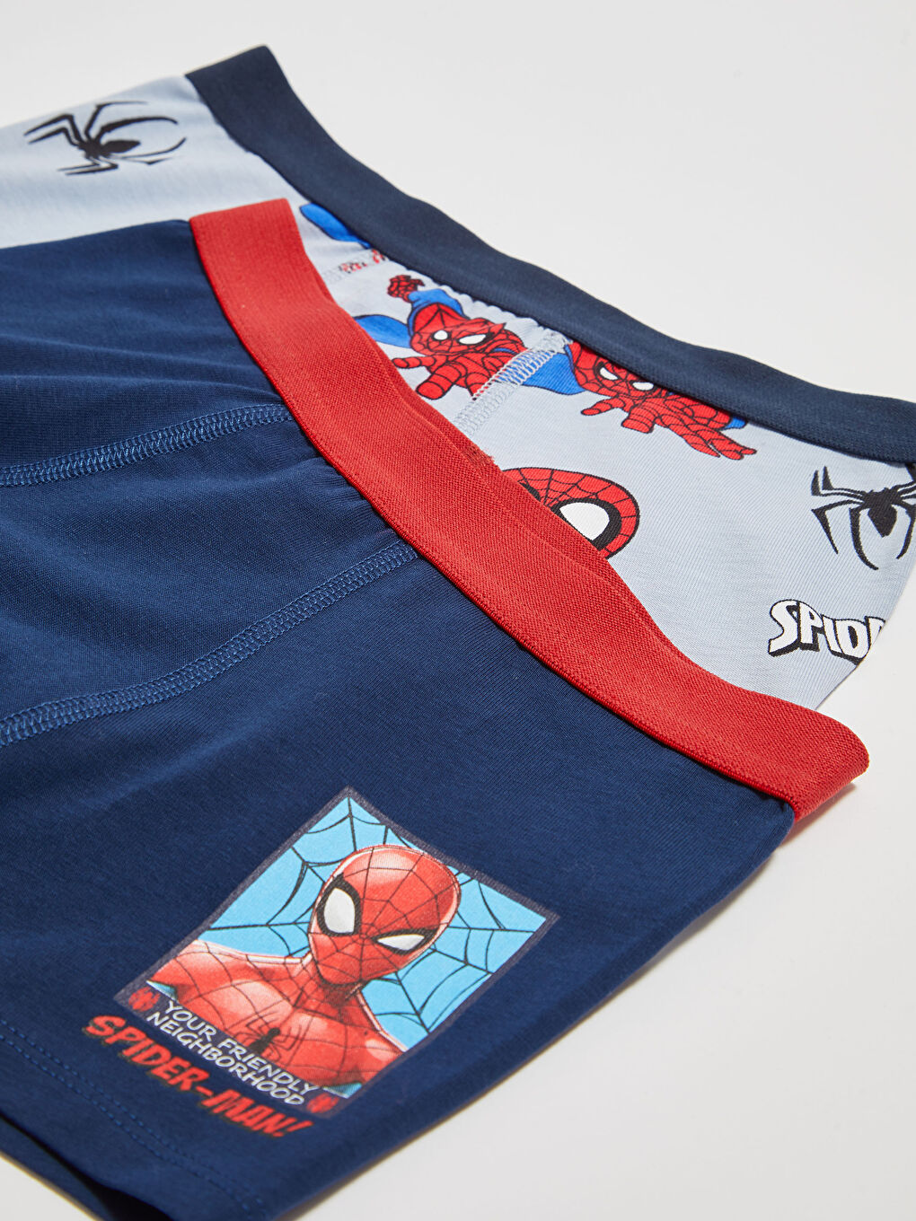LCW Kids Spider-Man Printed Cotton Boy Boxer with 2 -S16504Z4-LRW