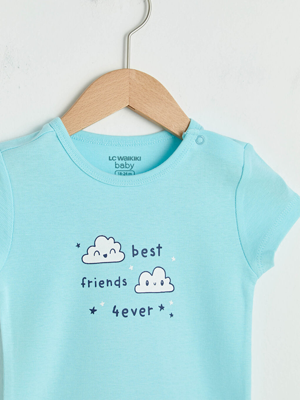 Боди с круглым вырезом и коротким рукавом с принтом для мальчика с заклепками, 2 упаковки-1