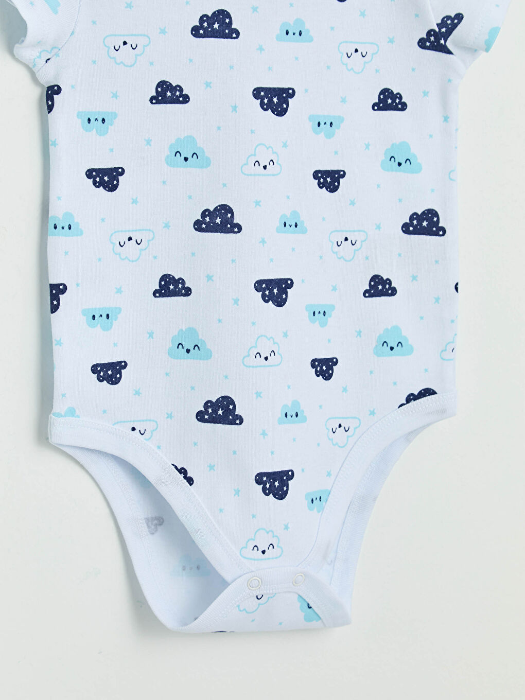 Боди с круглым вырезом и коротким рукавом с принтом для мальчика с заклепками, 2 упаковки-2