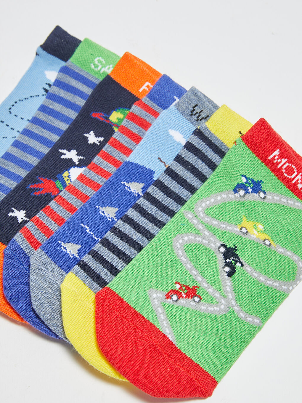Patterned Boys' Trainer Socks 7 Pack-2