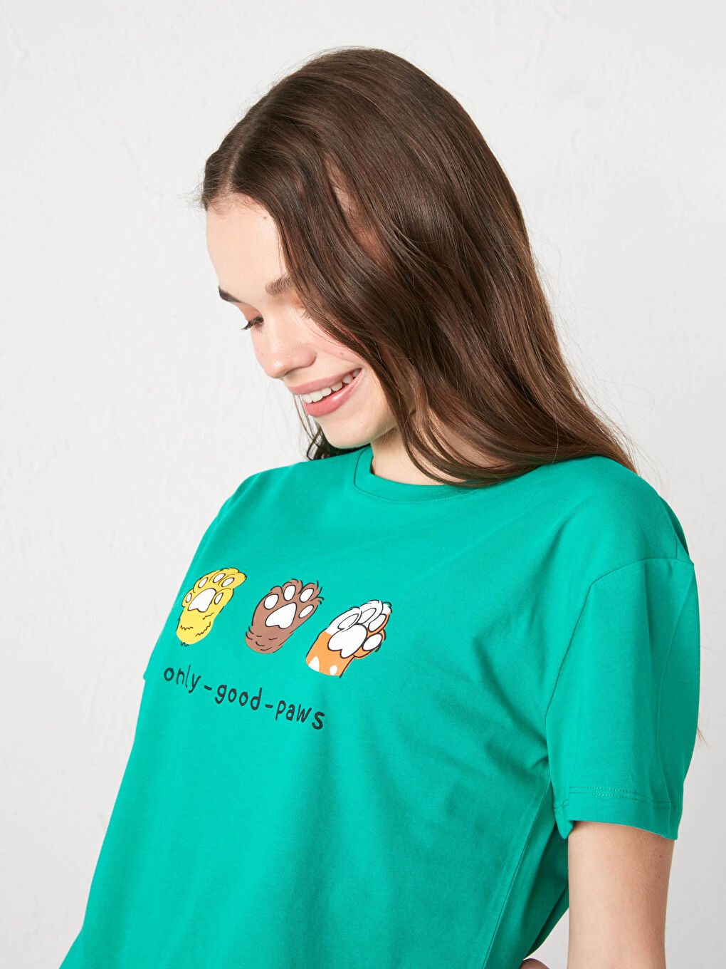 Женская футболка с круглым вырезом и короткими рукавами с принтом-2