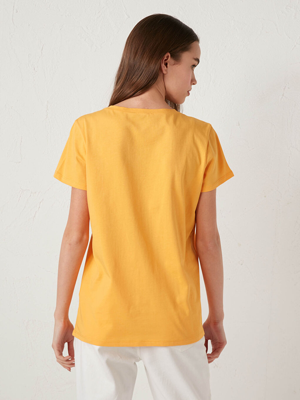 Футболка Женская С Коротким Рукавом, Круглым Вырезом И Принтом-Слоганом-3