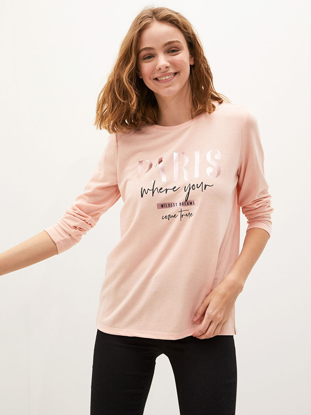 Футболка с круглым вырезом и принтом-слоганом-4