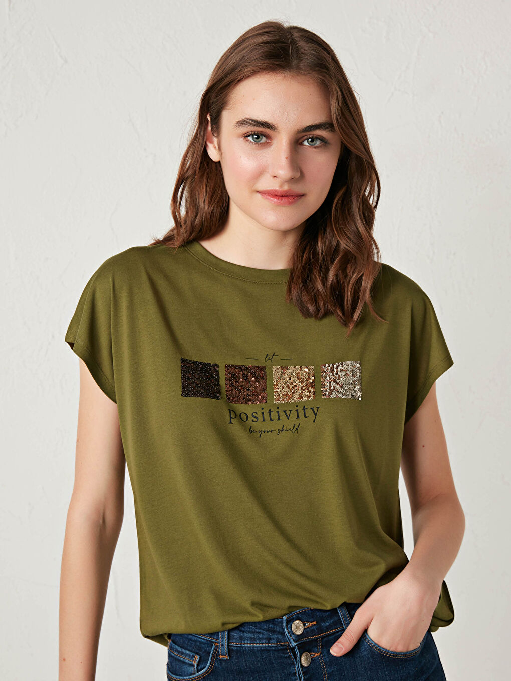 Женская футболка с круглым вырезом и короткими рукавами с принтом-5