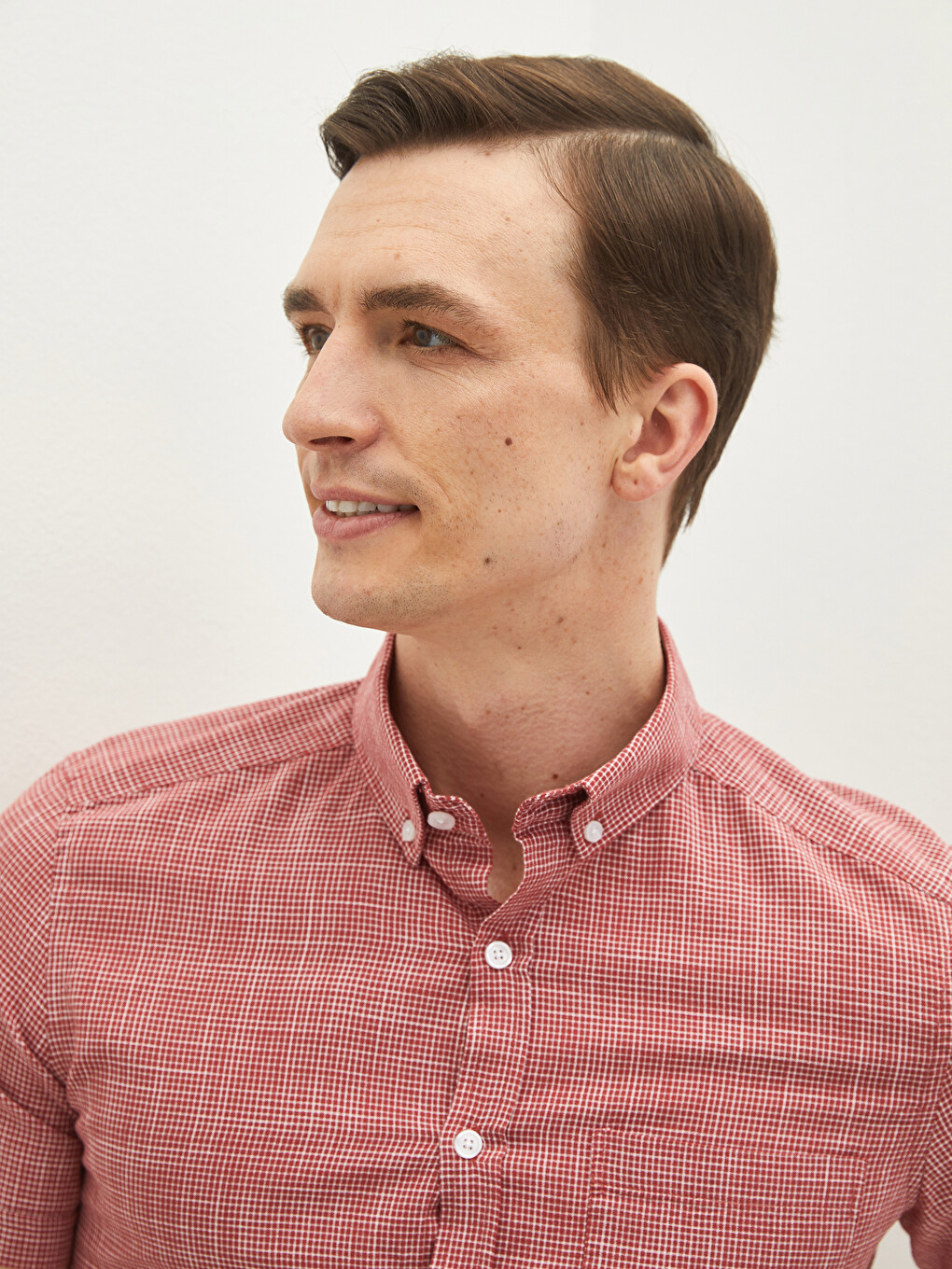 Chemise pour Hommes Slim Fit Manches Courtes en Popeline-3