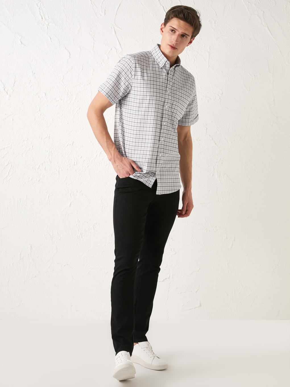 Mavi Regular Fit Kısa Kollu Oxford Erkek Gömlek-3