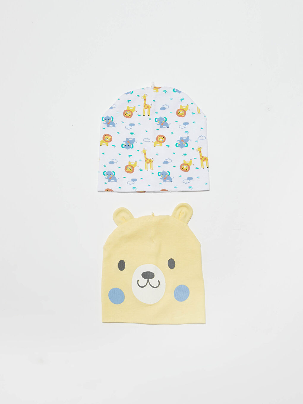 Шапочка для новорождённого из хлопка с принтом для мальчиков, 2 упаковки-1