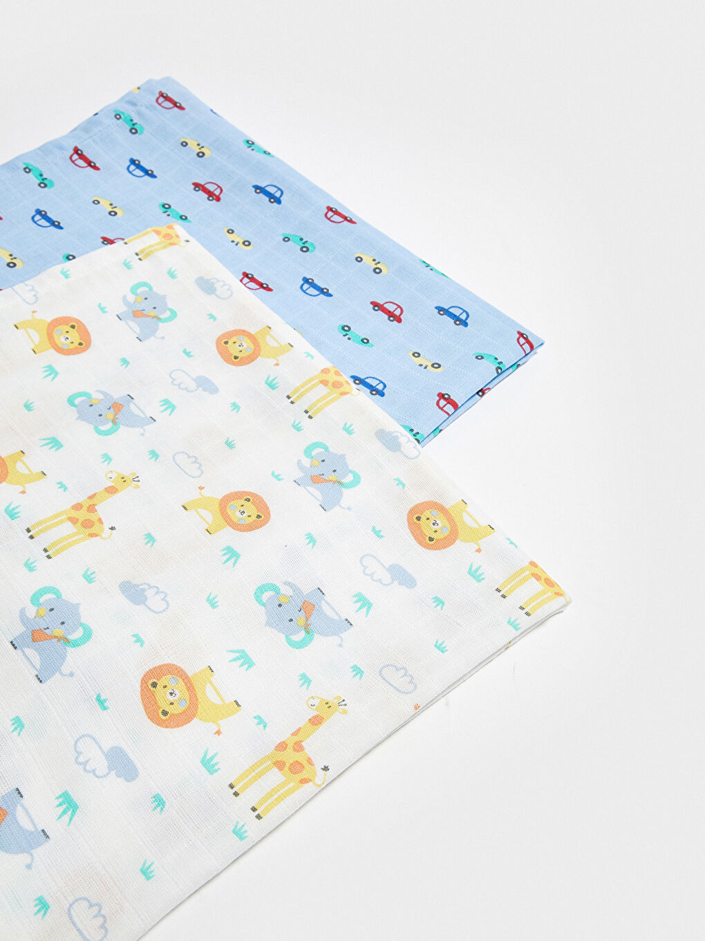 Lot de 2 Châles Mousseline Imprimés pour Garçon Bébé