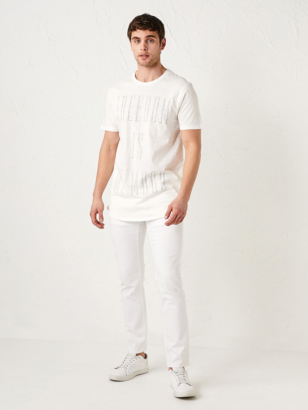 Crew Neck Short Sleeve Printed Combed Cotton Men's T-shirt-4