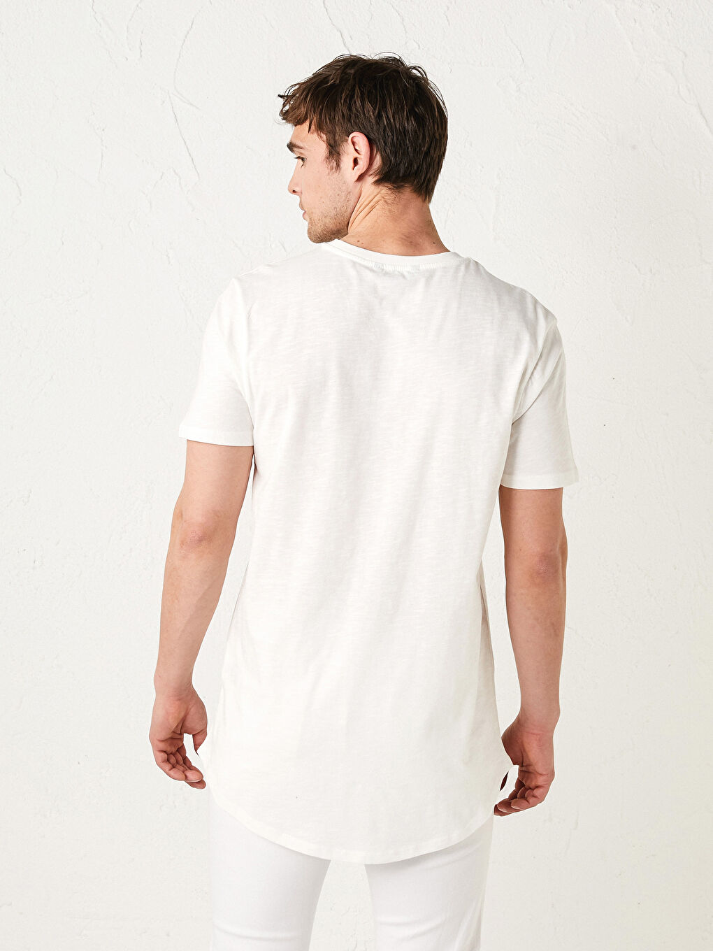 Crew Neck Short Sleeve Printed Combed Cotton Men's T-shirt-5