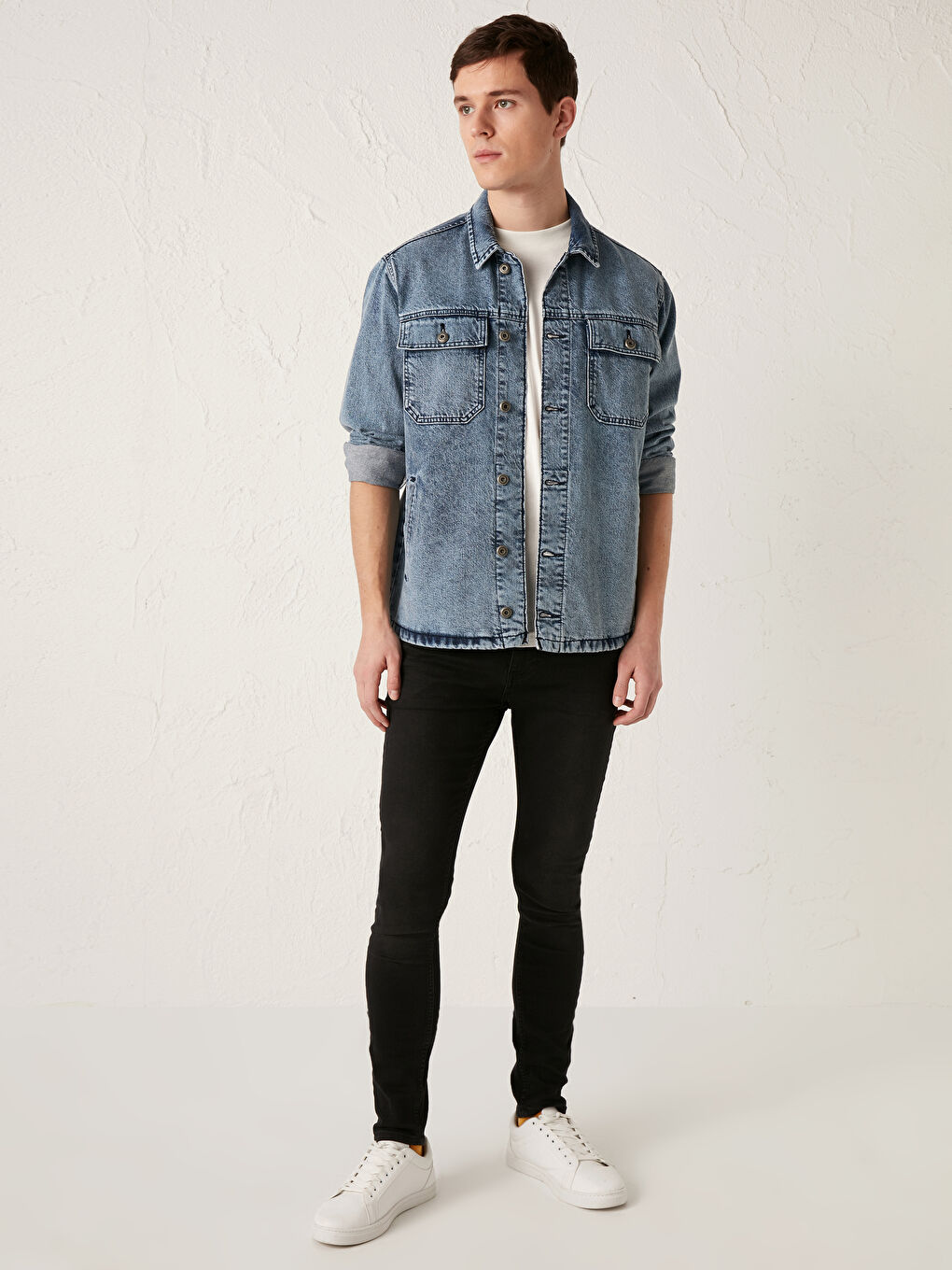 جاكيت جينز رجالي بقصة عادية-2