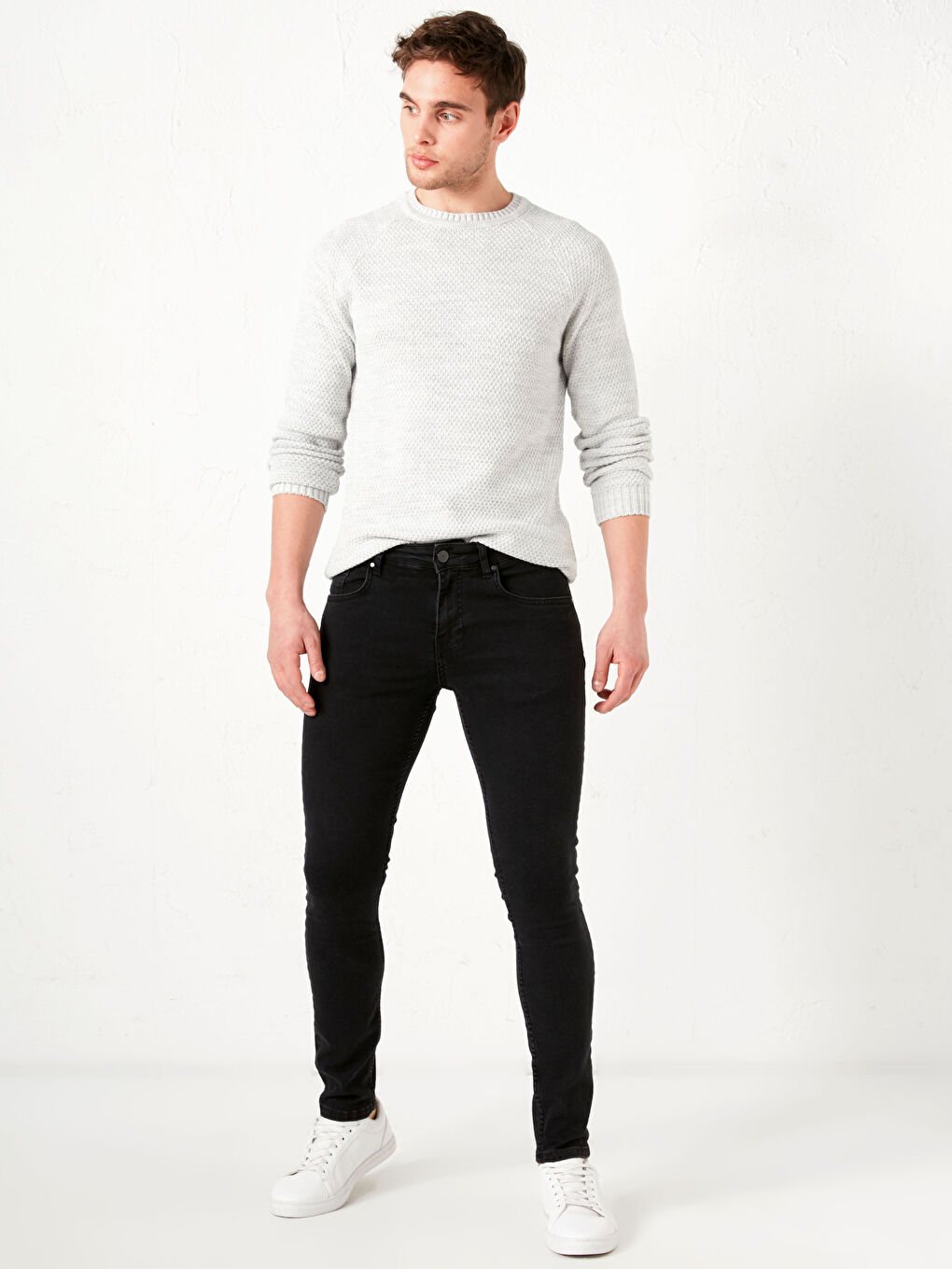 Siyah 760 Skinny Fit Erkek Jean Pantolon-1