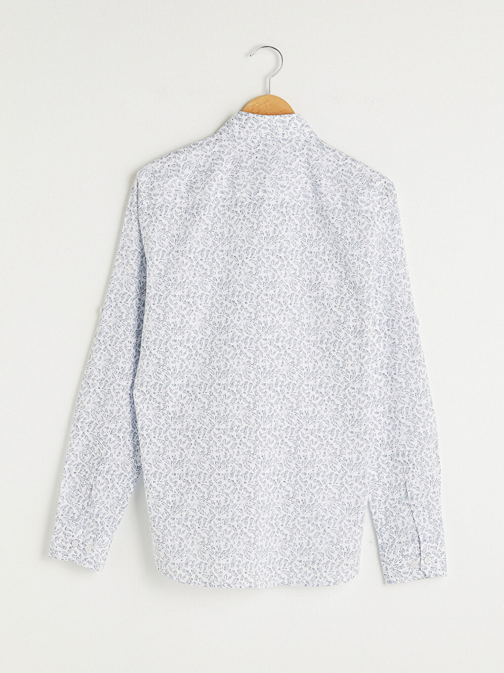 Beyaz Slim Fit Uzun Kollu Poplin Erkek Gömlek-6