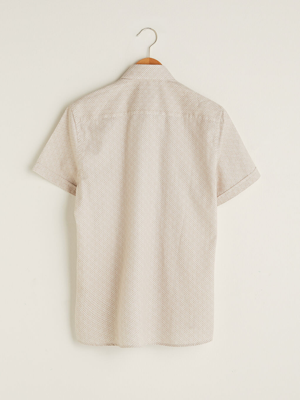 Slim Fit Short Sleeve Oxford Men Shirt-8