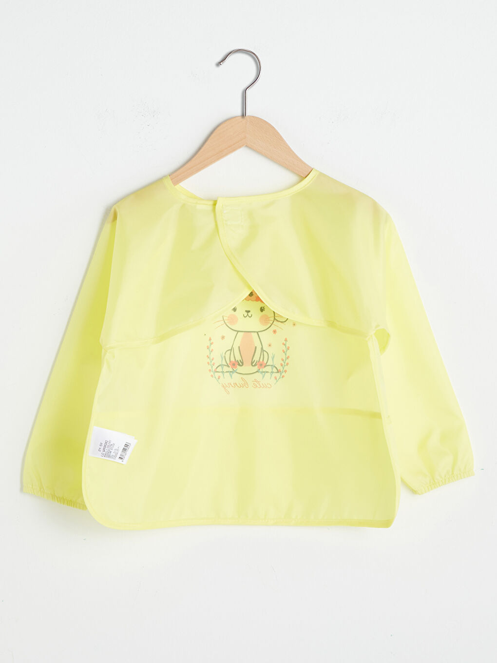 Фартук для рисования с круглым вырезом, длинными рукавами и принтом для малышей-1