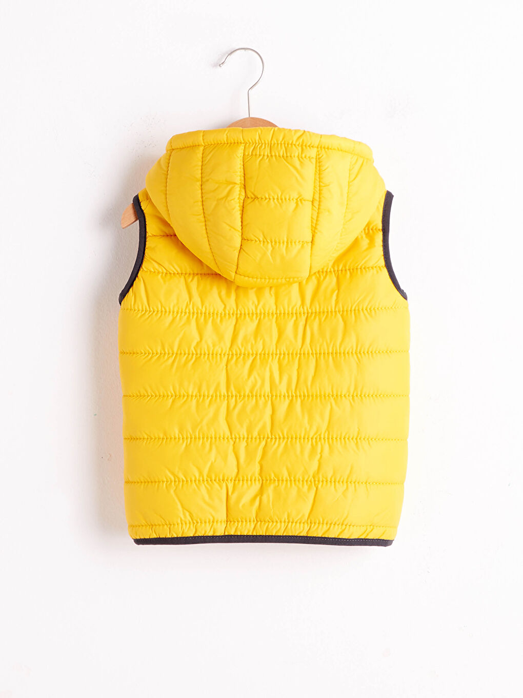 Sarı Erkek Çocuk Kapüşonlu Şişme Yelek-1