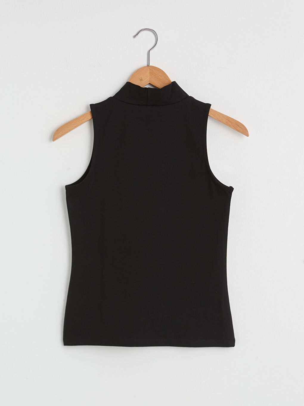 Siyah Düz Kolsuz Bisiklet Yaka Atlet-7