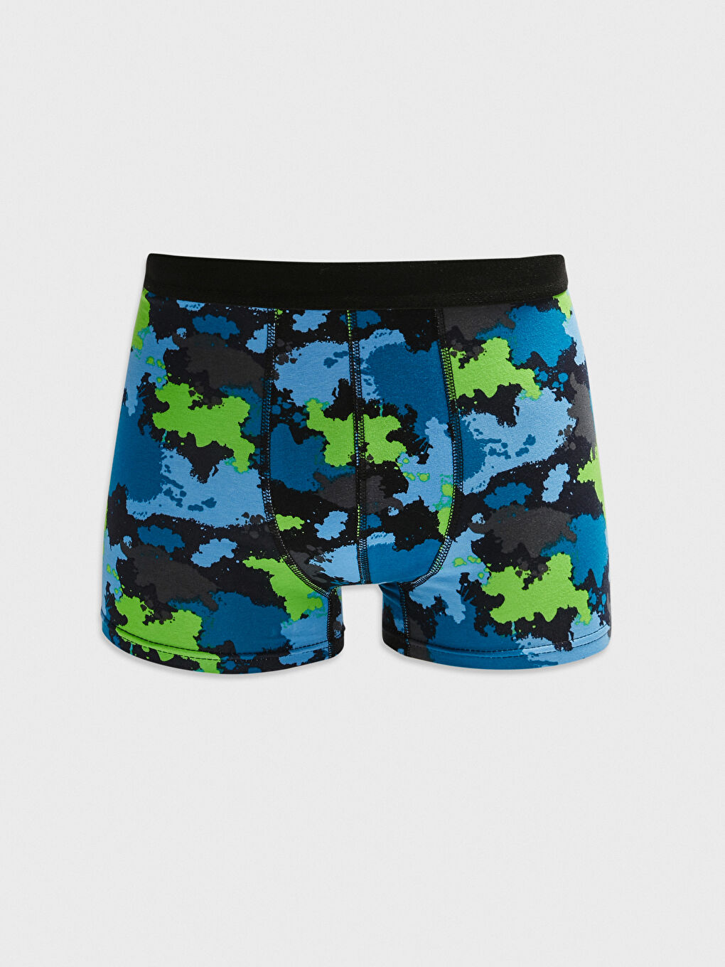 Siyah Standart Kalıp Pamuklu Esnek Erkek Boxer 3'lü-1