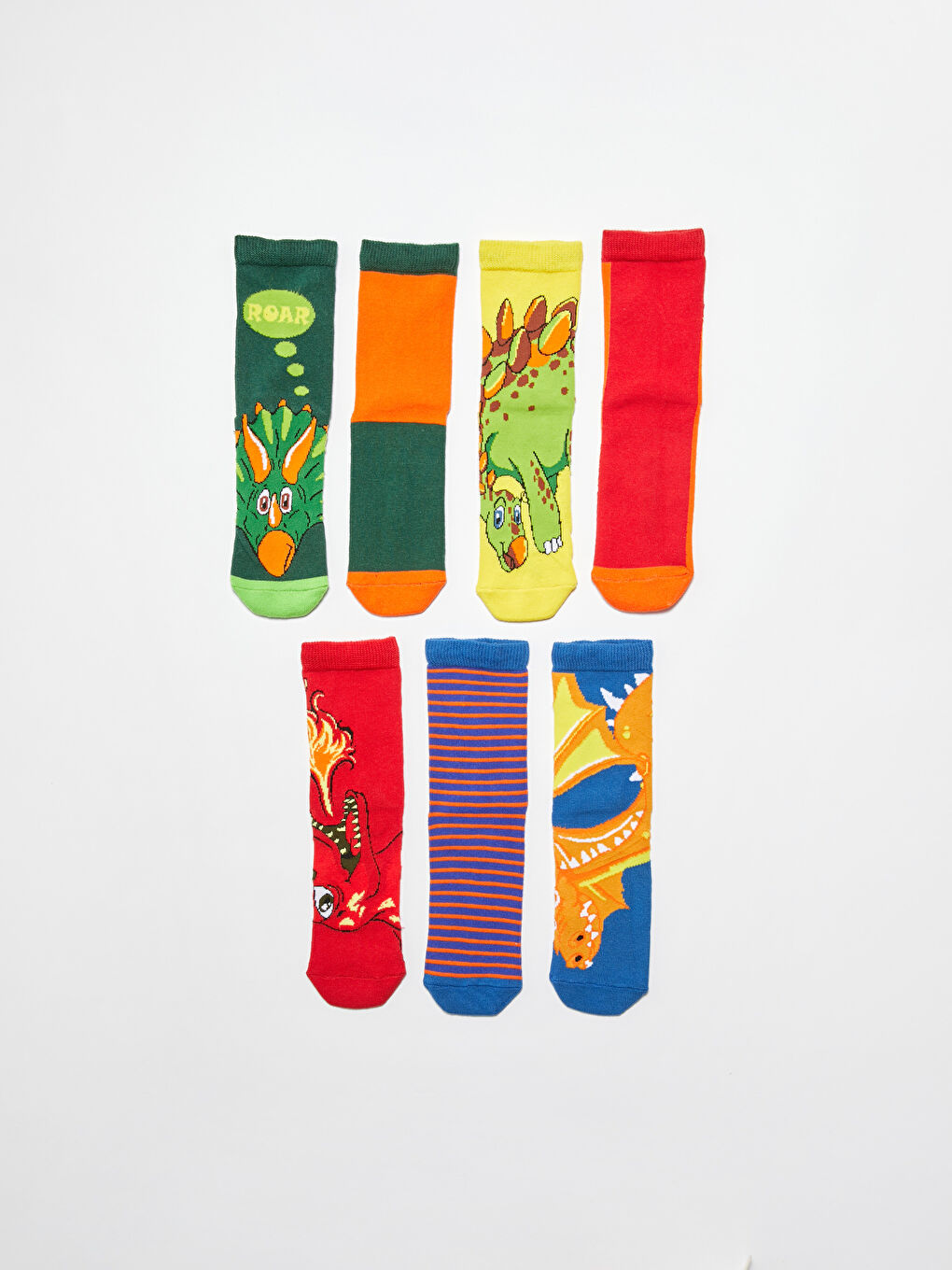 Patterned Boys' Ankle Socks 7 Pack-1