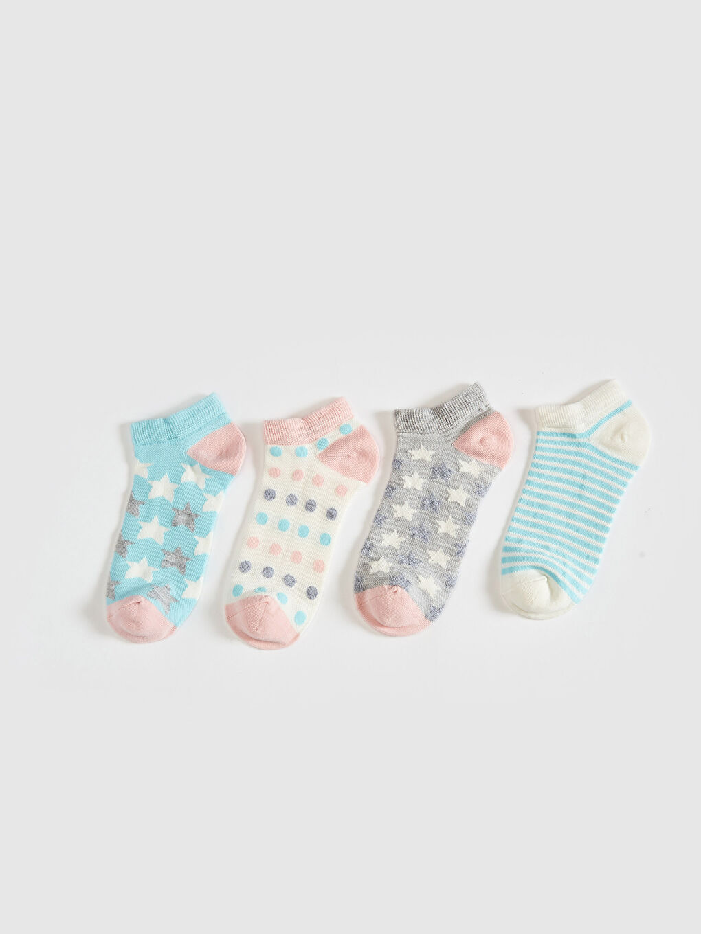 Patterned Cotton Women's Booties Socks 4 Pack-1