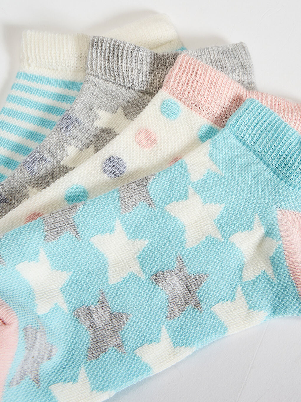 Patterned Cotton Women's Booties Socks 4 Pack-2