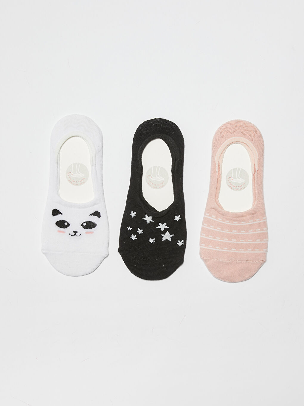 Patterned Cotton Women's Ballet Socks 3 Pack-1