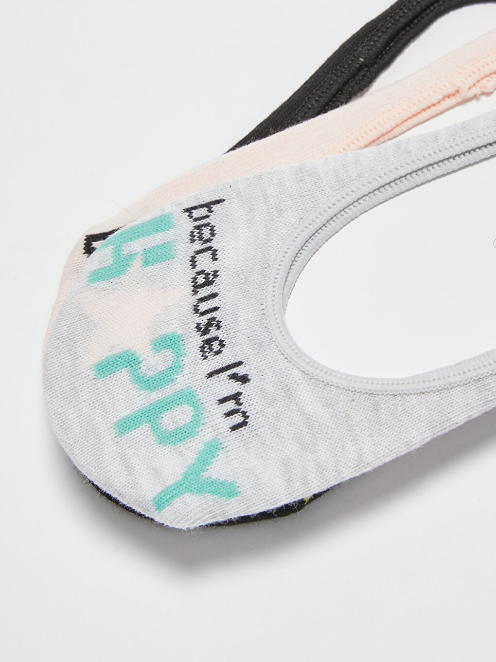 Chaussettes de Ballet Imprimées avec Slogan pour Femmes, Lot de 3 pièces-2