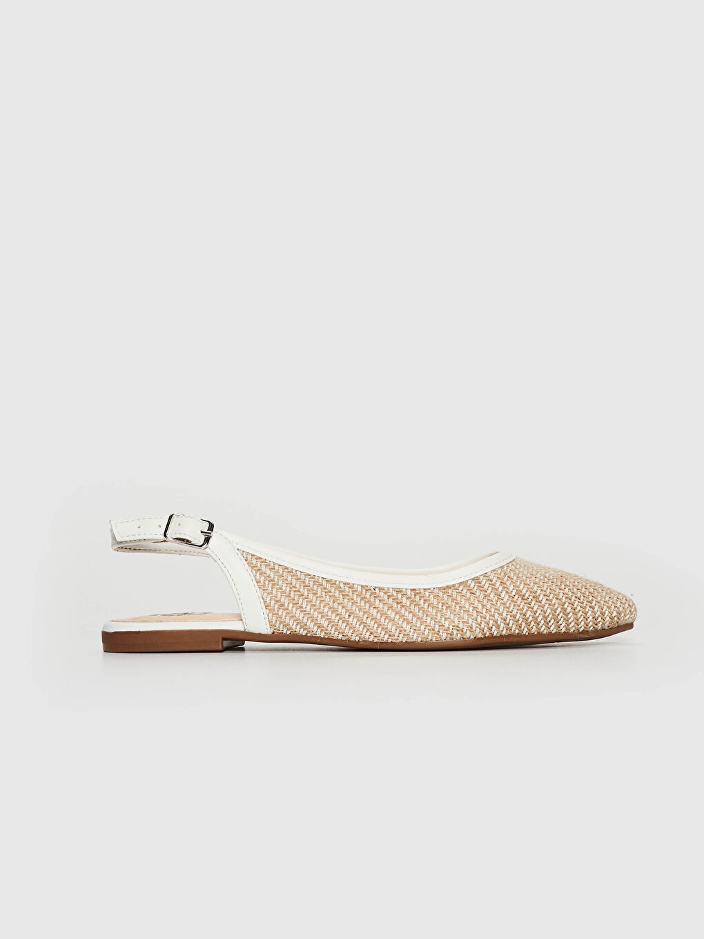 Bej Kadın Sivri Burun Babet Ayakkabı-1