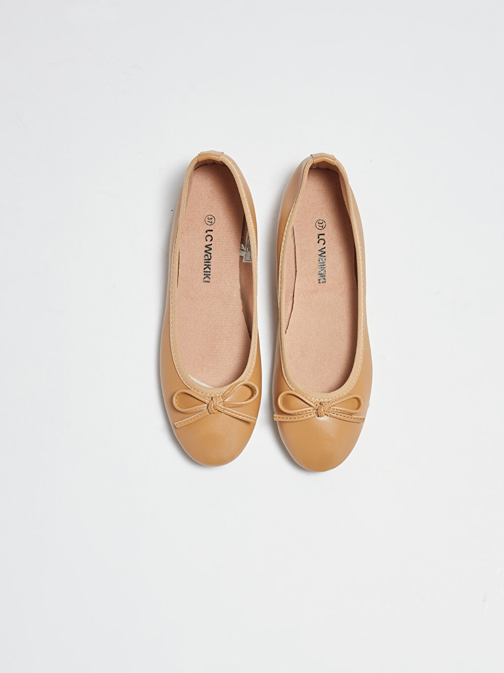 Bej Kadın Fiyonk Detaylı Babet Ayakkabı-2