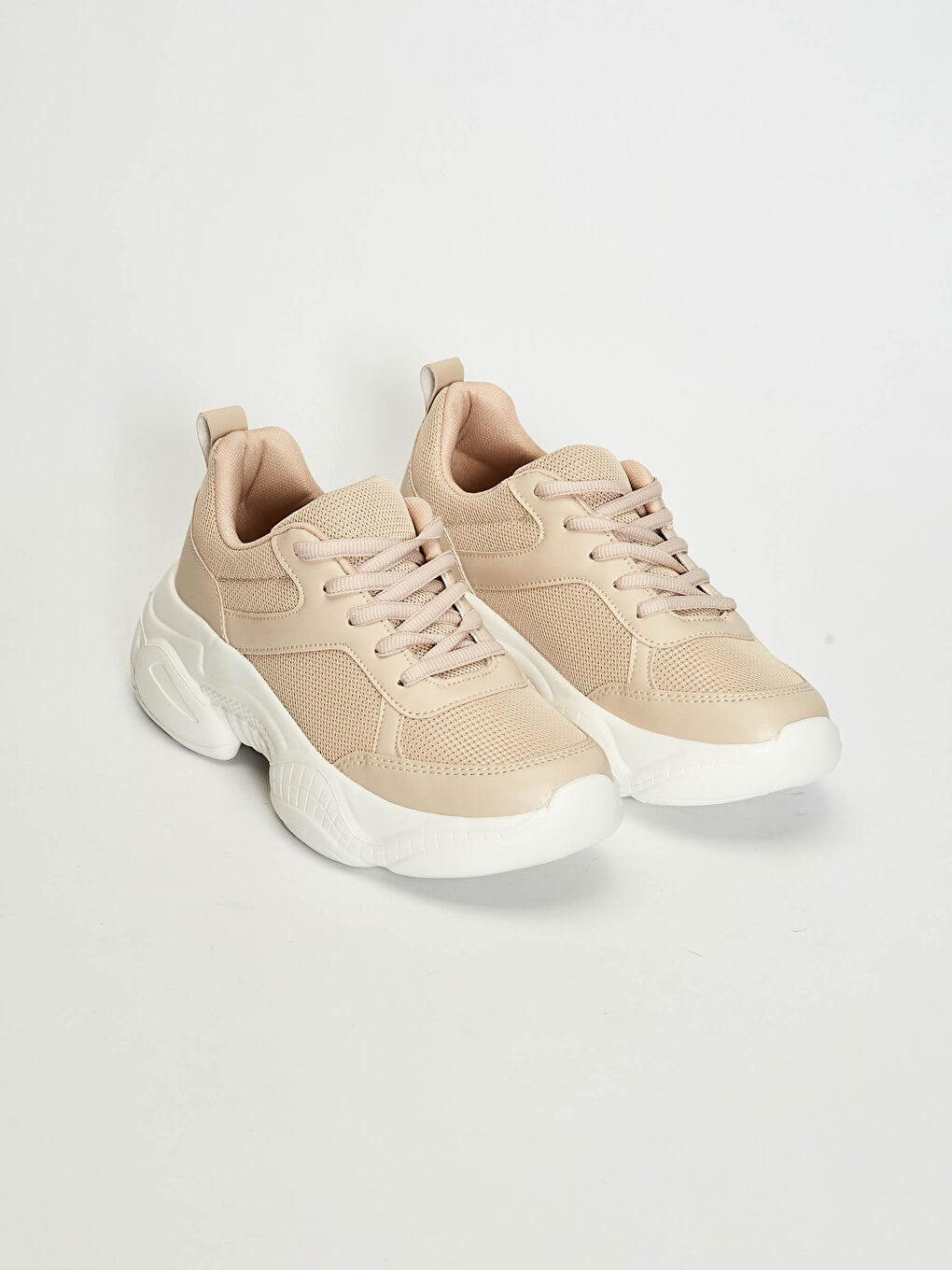 Bej Kadın Günlük Spor Ayakkabı-1