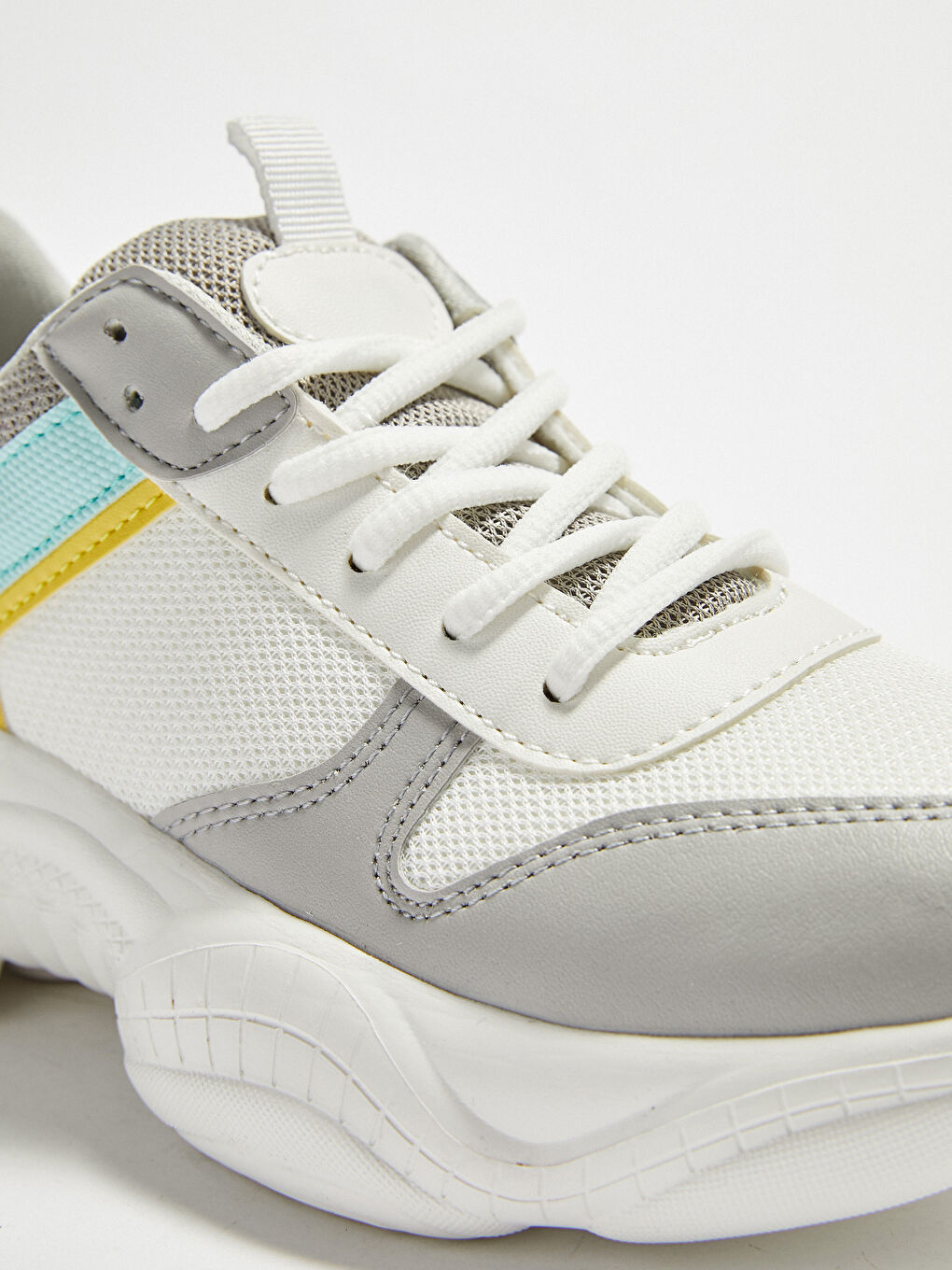 Gri Kadın Kalın Taban Sneaker Ayakkabı-2