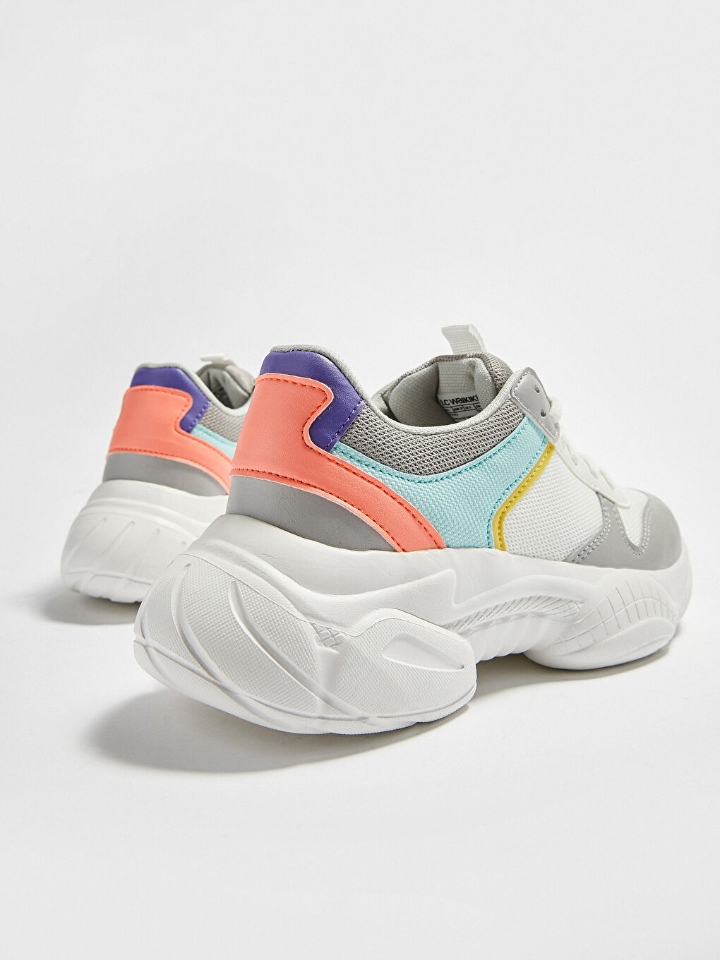 Gri Kadın Kalın Taban Sneaker Ayakkabı-3